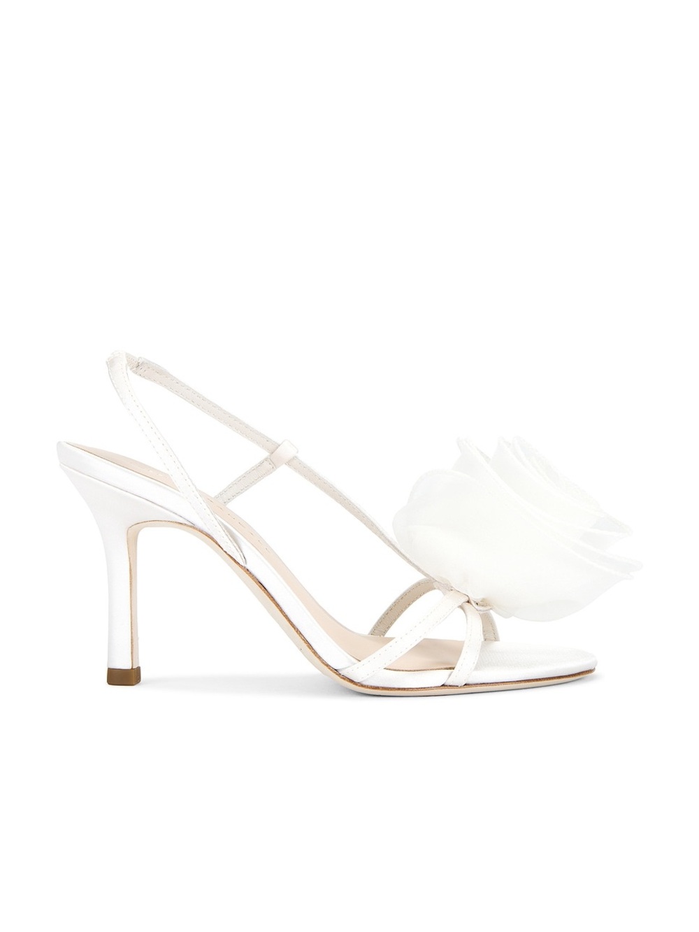 Loeffler Randall Steph Flower Heeled Sandal in Cream | VERY SLIGHTLY USED